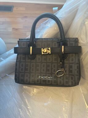 Bebe small satchel in black